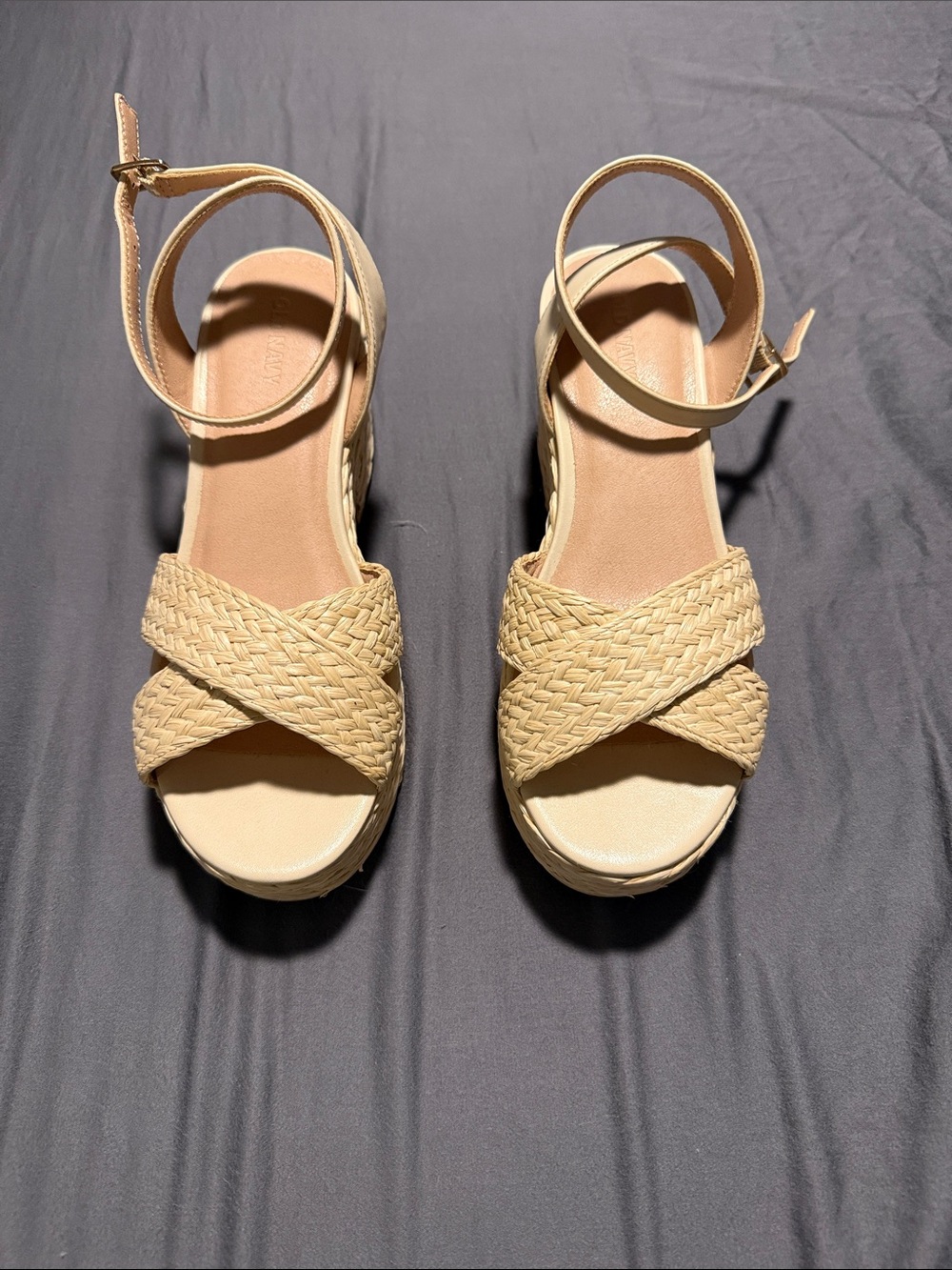 Old Navy Raffia Platform Sandals